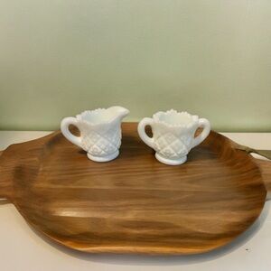 Westmoreland Thumbelina Milk Glass sugar and creamer